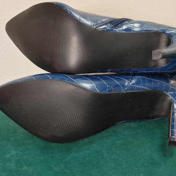 SHOE DAZZLE NIGHT IS YOUNG WIDE CALF HEELED BOOT SZ 12 - Picture 5 of 14